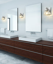 Lauren 1 Light 5" Wall Sconce in Chrome in a room setting