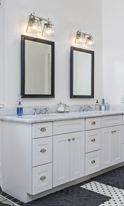 Lauren 2 Light 16" Vanity in Brushed Nickel in a room setting