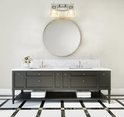 Lauren 2 Light 16" Vanity in Brushed Nickel in a room setting