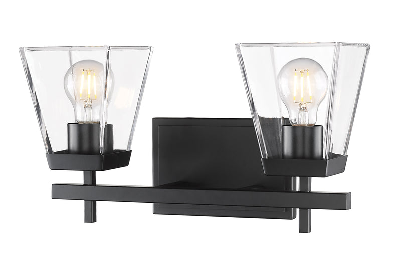Lauren 2 Light 16" Vanity in Matte Black