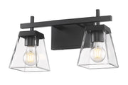 Lauren 2 Light 16" Vanity in Matte Black