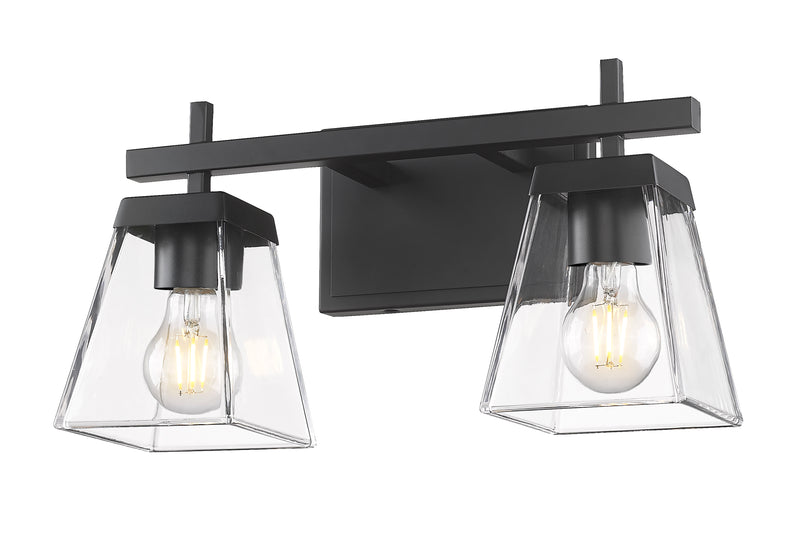 Lauren 2 Light 16" Vanity in Matte Black