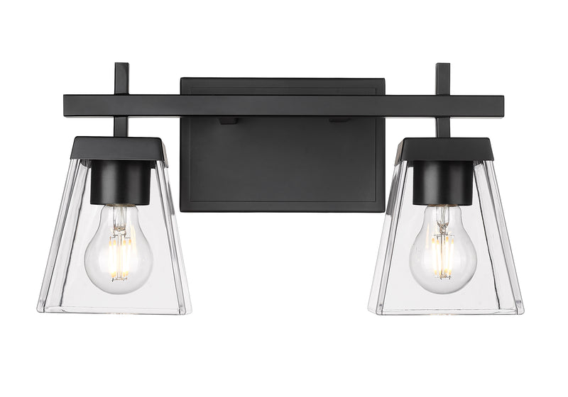 Lauren 2 Light 16" Vanity in Matte Black