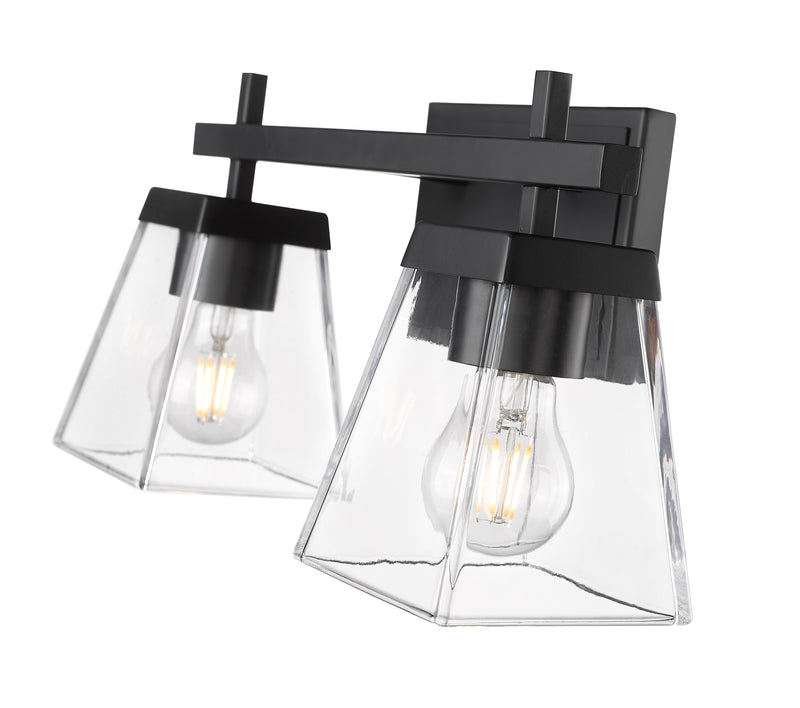 Lauren 2 Light 16" Vanity in Matte Black