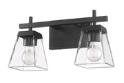 Lauren 2 Light 16" Vanity in Matte Black