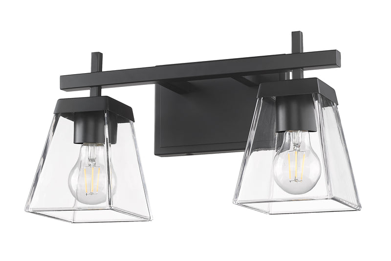 Lauren 2 Light 16" Vanity in Matte Black