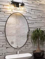 Lauren 2 Light 16" Vanity in Matte Black in a room setting