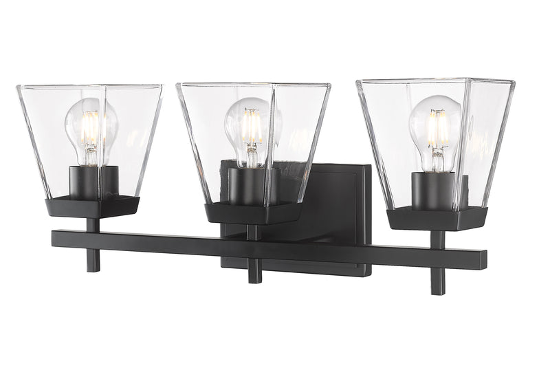 Lauren 3 Light 22" Vanity in Matte Black