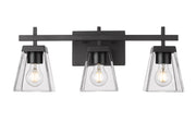 Lauren 3 Light 22" Vanity in Matte Black