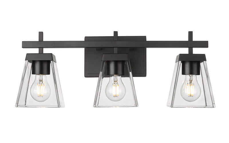 Lauren 3 Light 22" Vanity in Matte Black