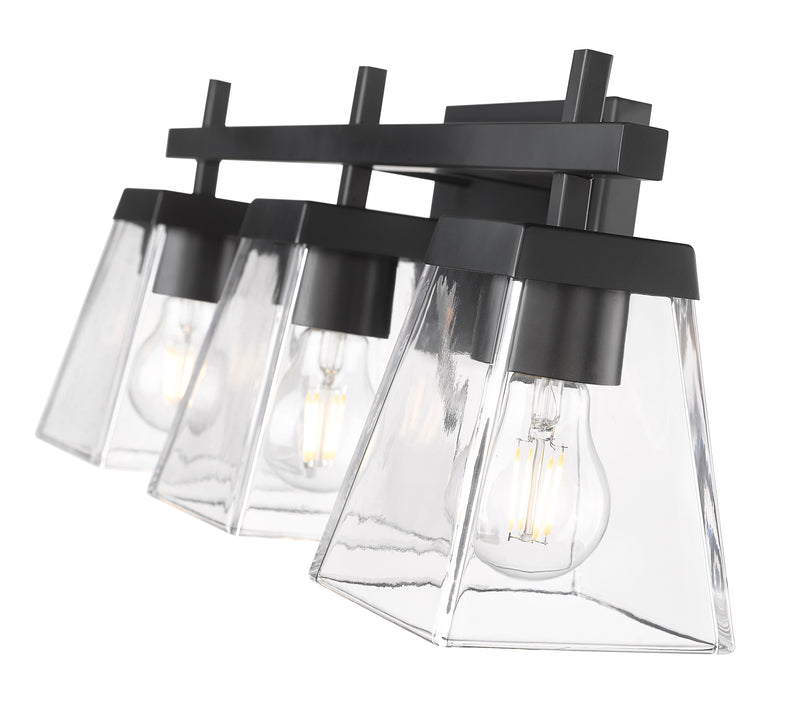 Lauren 3 Light 22" Vanity in Matte Black