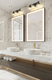 Lauren 3 Light 22" Vanity in Matte Black in a room setting