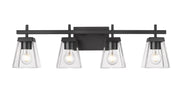 Lauren 4 Light 30.5" Vanity in Matte Black