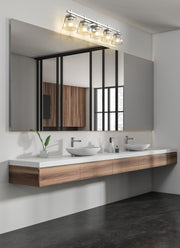 Lauren 5 Light 39" Vanity in Chrome in a room setting