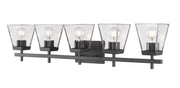 Lauren 5 Light 39" Vanity in Matte Black