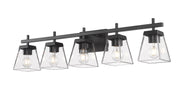Lauren 5 Light 39" Vanity in Matte Black