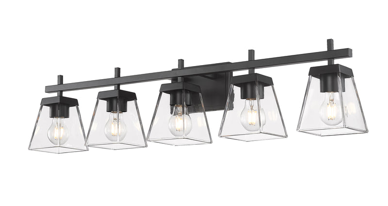 Lauren 5 Light 39" Vanity in Matte Black