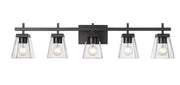 Lauren 5 Light 39" Vanity in Matte Black