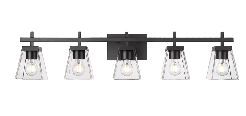 Lauren 5 Light 39" Vanity in Matte Black