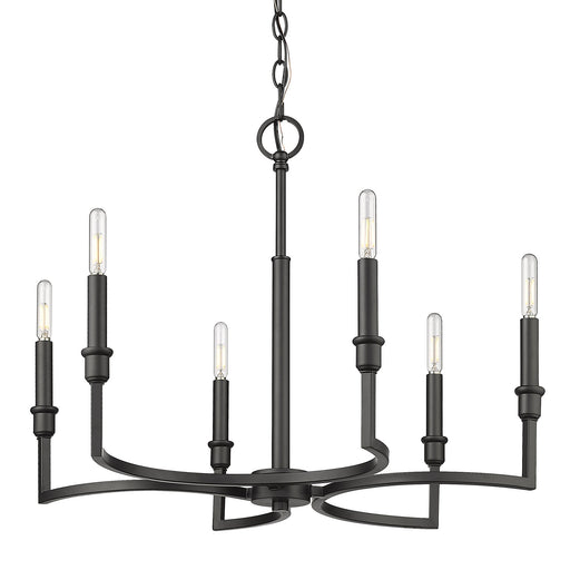 Ellyn 6-Light Chandelier in Matte Black