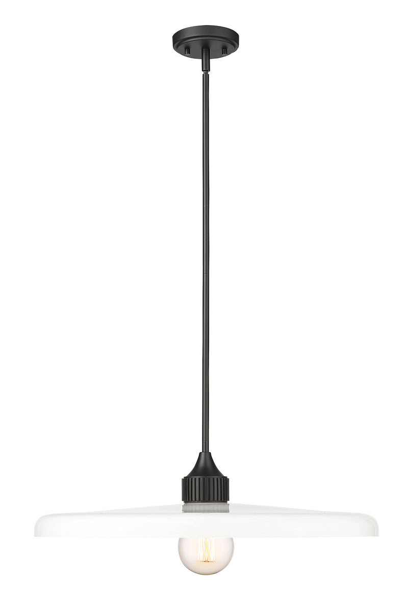 Paloma 1 Light 24" Pendant in Matte Black
