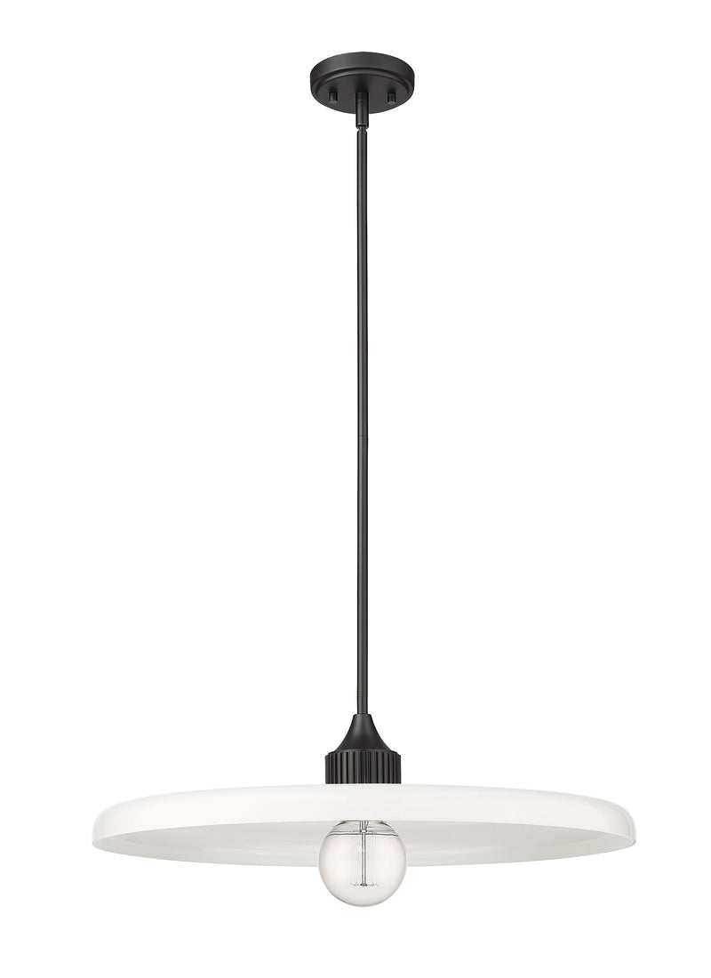 Paloma 1 Light 24" Pendant in Matte Black