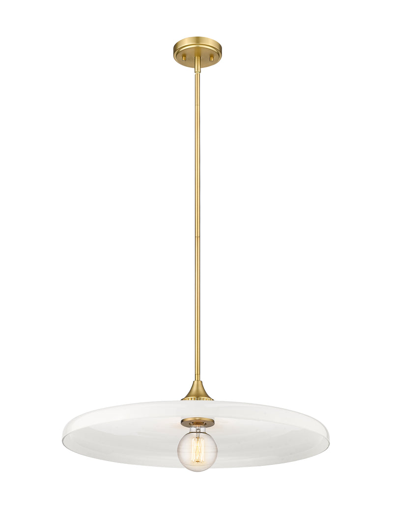 Paloma 1 Light 24" Pendant in Olde Brass