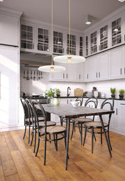 Paloma 1 Light 24" Pendant in Olde Brass in a room setting