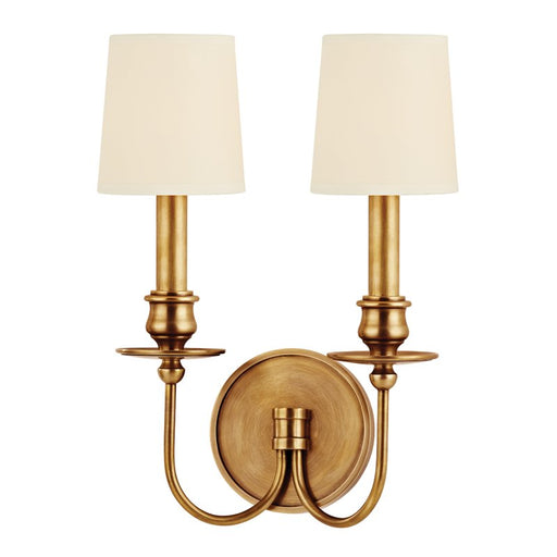 Cohasset 2-Light Wall Sconce in Aged Brass