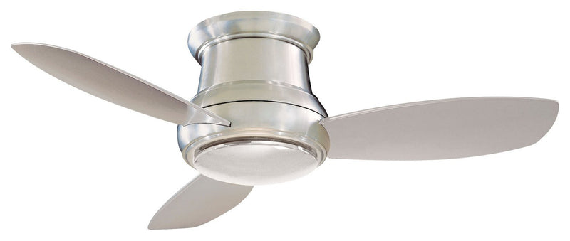 Concept II 44" LED Hugger Ceiling Fan in Brushed Nickel / Silver