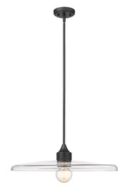 Paloma 1 Light 24" Pendant in Matte Black