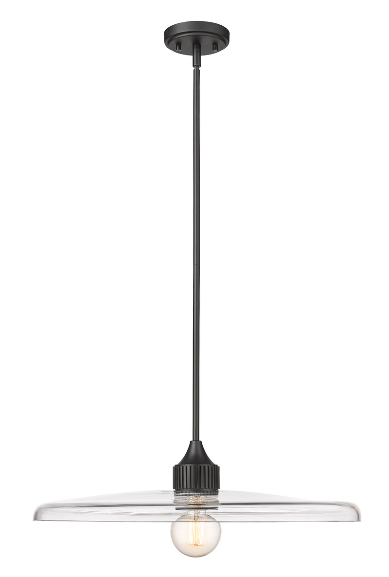 Paloma 1 Light 24" Pendant in Matte Black