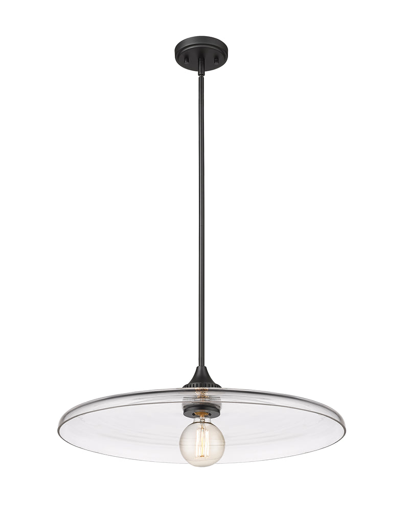 Paloma 1 Light 24" Pendant in Matte Black