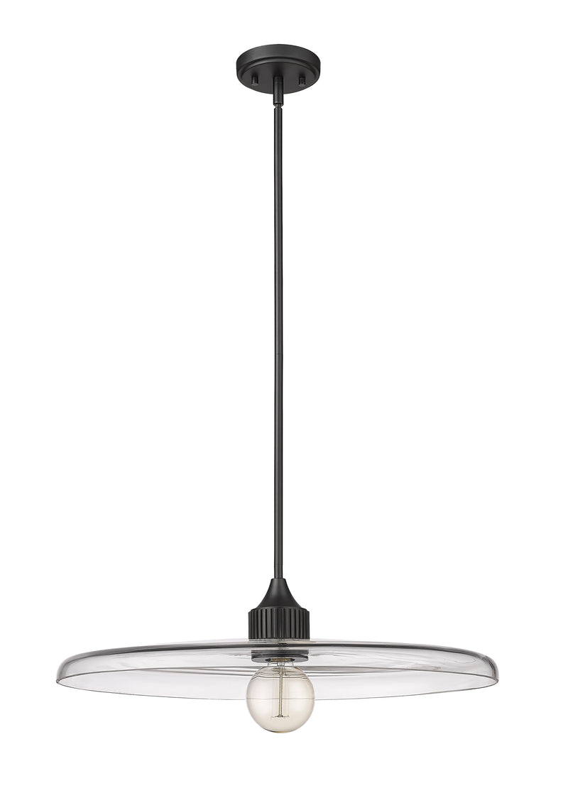 Paloma 1 Light 24" Pendant in Matte Black