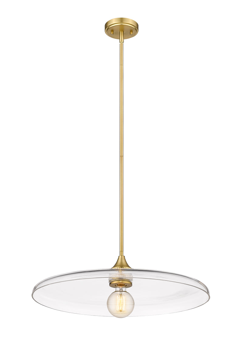 Paloma 1 Light 24" Pendant in Olde Brass