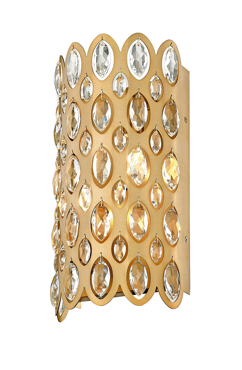 Dealey 2 Light 6.75" Wall Sconce in Heirloom Brass