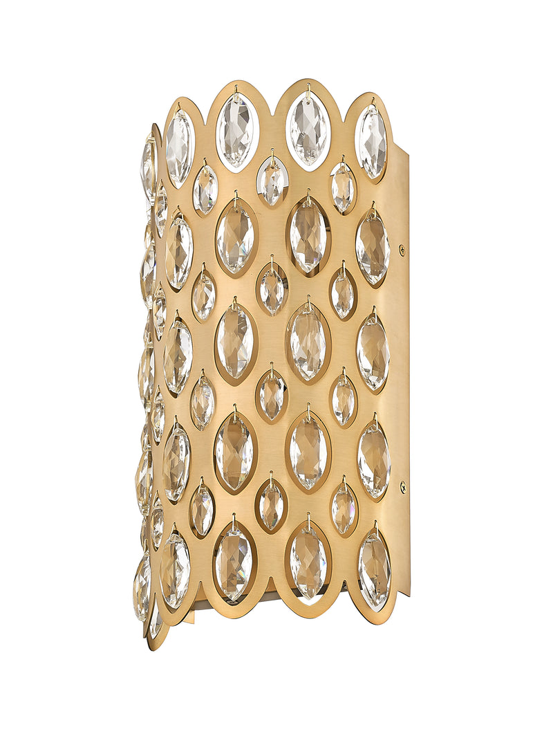 Dealey 2 Light 6.75" Wall Sconce in Heirloom Brass