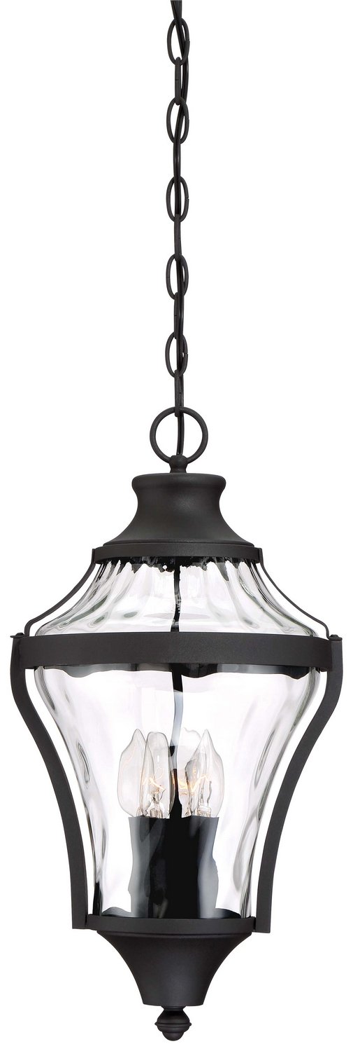 Libre 4-Light Outdoor Lantern Pendant in Black