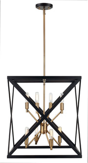 Ackerman 8-Light 19.5" Chandelier in Rubbed Oil Bronze / Antique Brass