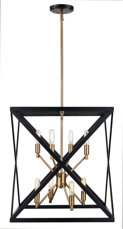 Ackerman 8-Light 19.5" Chandelier in Rubbed Oil Bronze / Antique Brass