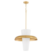 Mallory 16" Shade Pendant in Aged Brass