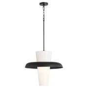 Mallory 20" Shade Pendant in Matte Black
