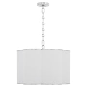 Belinder 4 Light Fabric Pendant in Chrome