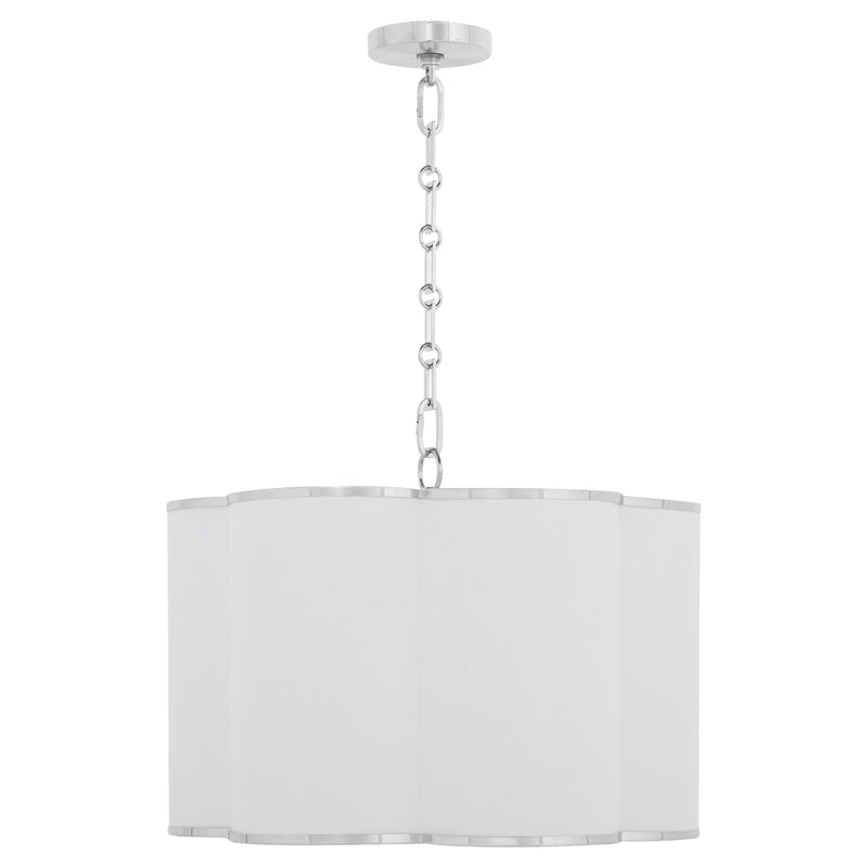 Belinder 4 Light Fabric Pendant in Chrome