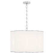 Belinder 4 Light Fabric Pendant in Chrome