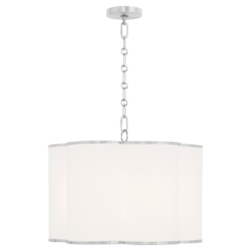 Belinder 4 Light Fabric Pendant in Chrome