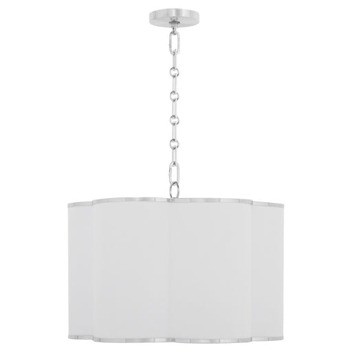 Belinder 4 Light Fabric Pendant in Chrome