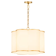 Belinder 4 Light Fabric Pendant in Brushed Brass