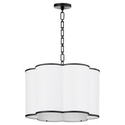Belinder 4 Light Fabric Pendant in Matte Black