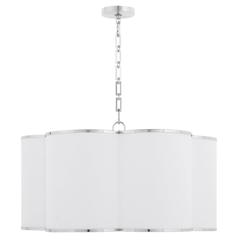 Belinder 6 Light Fabric Pendant in Chrome